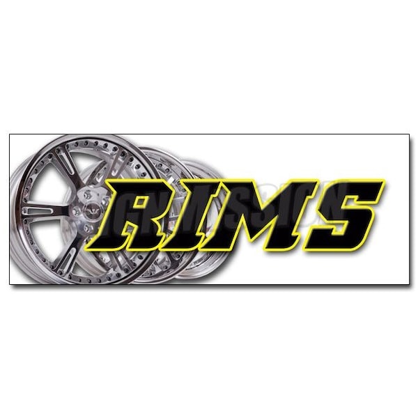 Signmission RIMS DECAL sticker wheels tires car rims truck suv dubs automotive auto, D-48 Rims D-48 Rims - main